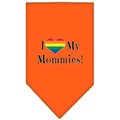 Mirage Pet Products I Heart My Mommies Screen Print BandanaOrange Large 66-194 LGOR